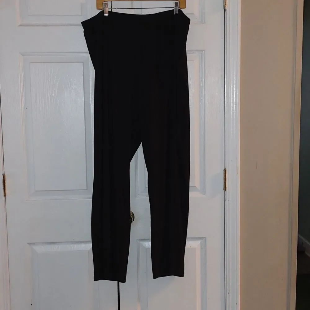 Antthony black pullon elastic waist casual business dress pants Sz 3X